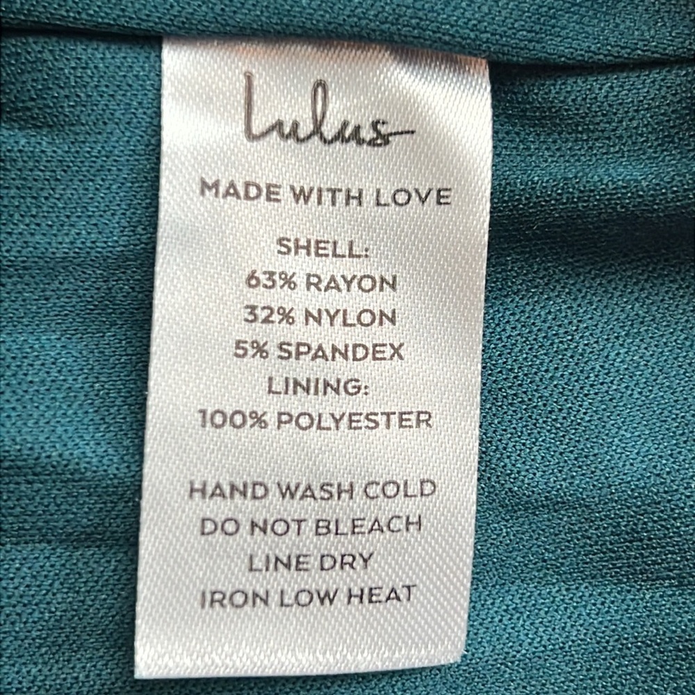 NWT’S Lulus Emerald Green Bodycon Midi Holliday festival, festive Dress SZ XL - Picture 14 of 15